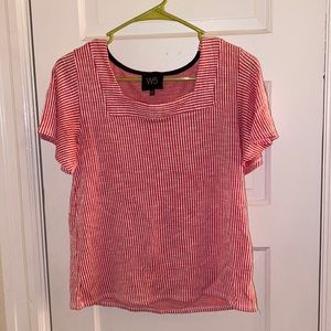 Red and white striped shirt